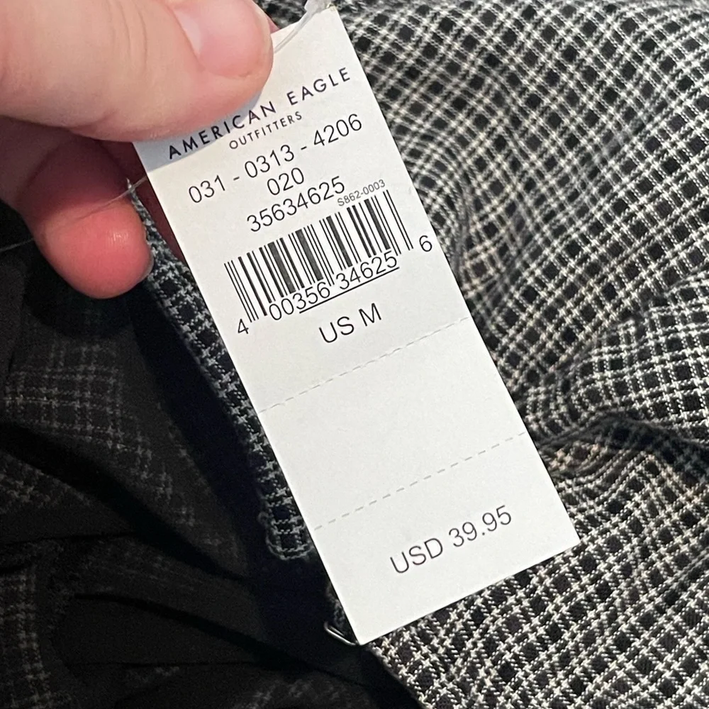 American Eagle NWT micro plaid dark academia preppy skirt